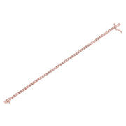 .925 Sterling Silver 1CT Miracle-Set Diamond Bezel Tennis Bracelet