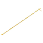 .925 Sterling Silver 1CT Miracle-Set Diamond Bezel Tennis Bracelet