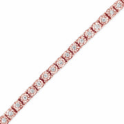 .925 Sterling Silver 1CT Miracle-Set Diamond Bezel Tennis Bracelet