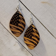 American Flag Dangle Earrings #2