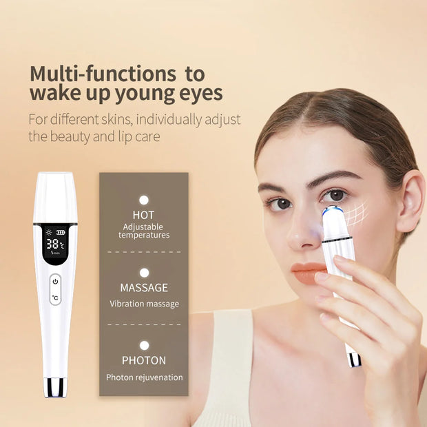 Heating Eye Massager – Reduce Dark Circles & Smooth Wrinkles