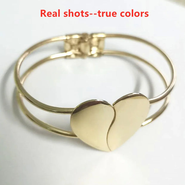 Elegant Heart Cuff Bangle – Stylish Jewelry for Women