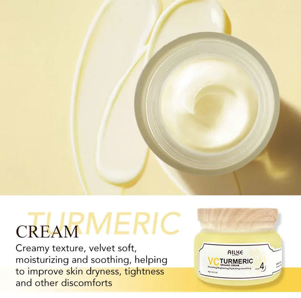 AILKE Turmeric Vitamin C Skin Care Set – Organic Anti-Acne, Whitening & Hydrating Korean Facial Products