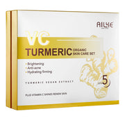 AILKE Turmeric Vitamin C Skin Care Set – Organic Anti-Acne, Whitening & Hydrating Korean Facial Products