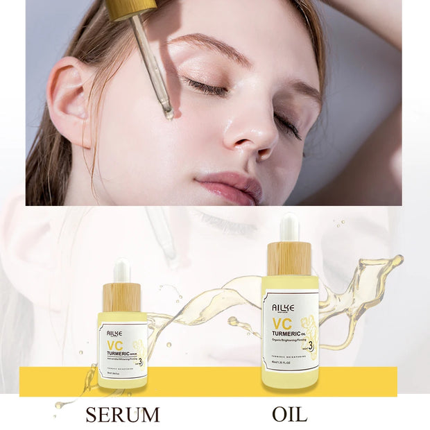 AILKE Turmeric Vitamin C Skin Care Set – Organic Anti-Acne, Whitening & Hydrating Korean Facial Products