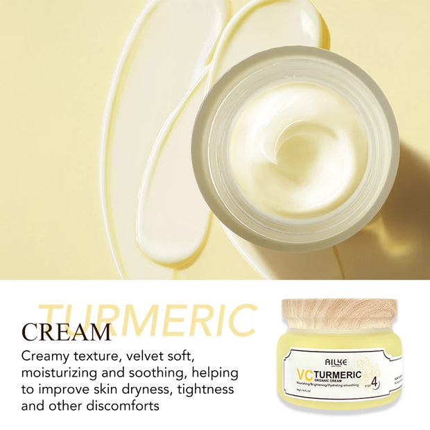 AILKE Turmeric Vitamin C Skin Care Set – Organic Anti-Acne, Whitening & Hydrating Korean Facial Products