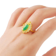 Luxury Gold Geometric Crystal Ring – Trendy Fashion Jewelry for Women