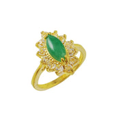Luxury Gold Geometric Crystal Ring – Trendy Fashion Jewelry for Women