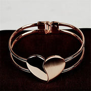 Elegant Heart Cuff Bangle – Stylish Jewelry for Women