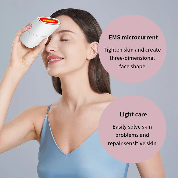 LED Photon Face Beauty Device – EMS, Vibration & 3-Color Light Therapy