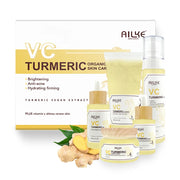 AILKE Turmeric Vitamin C Skin Care Set – Organic Anti-Acne, Whitening & Hydrating Korean Facial Products
