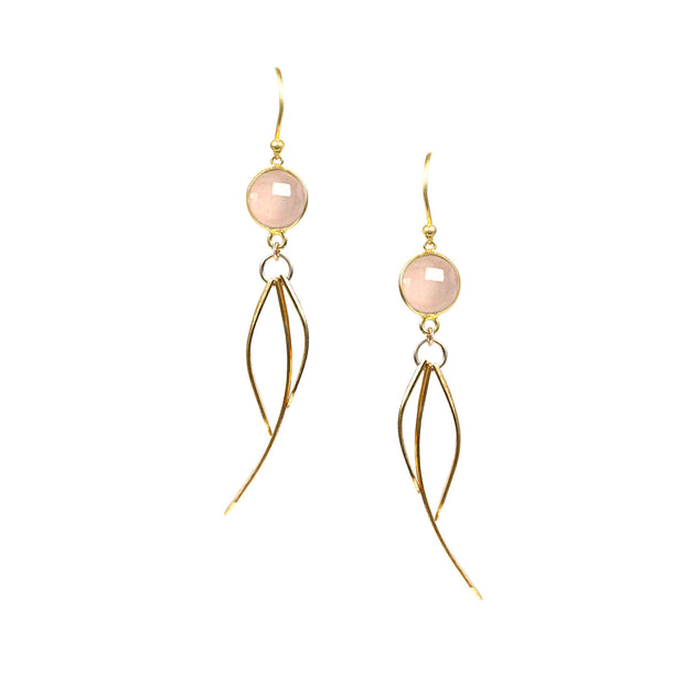 Rose Quartz Dangle Earrings