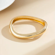 Smooth Water Drop Hug Bangle