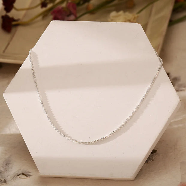 Sparkling Silver Clavicle Necklace