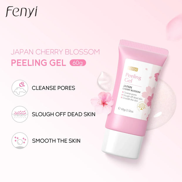 FENYI Sakura Exfoliating Gel – Deep Cleansing, Whitening & Moisturizing Facial Scrub