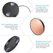 Multi-Size Magnifying Makeup Mirror – Portable Suction Cup Design | High Magnification for Skincare & Beauty