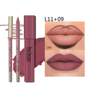 Matte Lipliner & Lipstick Set – Waterproof, Long-Lasting Soft Matte Lip Makeup | FACESECRET