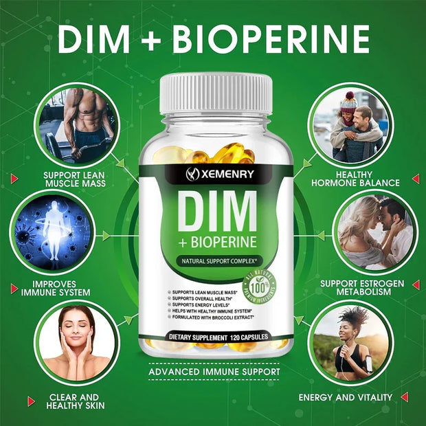 DIM Supplement – Hormone Balance, Menopause & Prostate Health | Supports Sleep & Metabolism