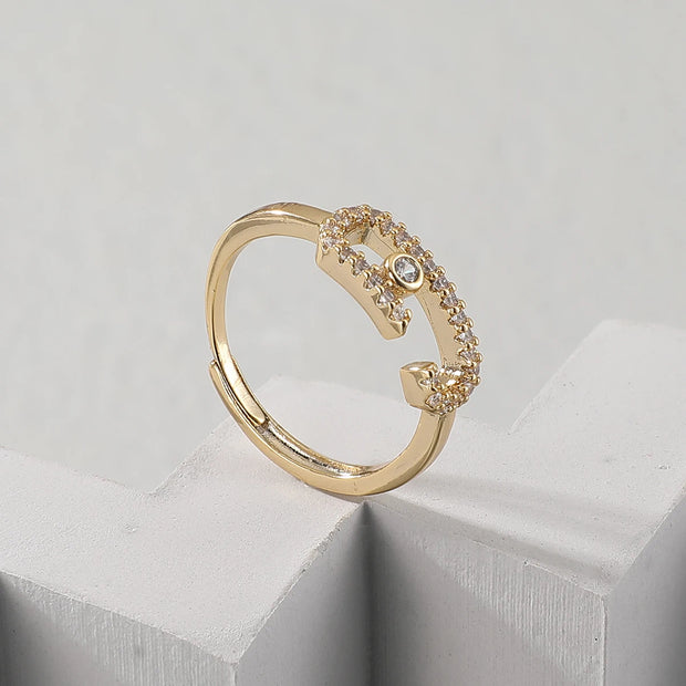Women Adjustable Zircon Ring Accessory