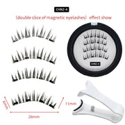 Magnetic Eyelashes Kit – 3D Natural Effect Reusable False Lashes with Tweezers