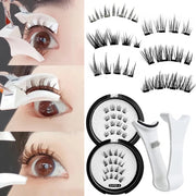 Magnetic Eyelashes Kit – 3D Natural Effect Reusable False Lashes with Tweezers