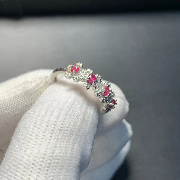 Natural Ruby Ring Adjustable  Ring