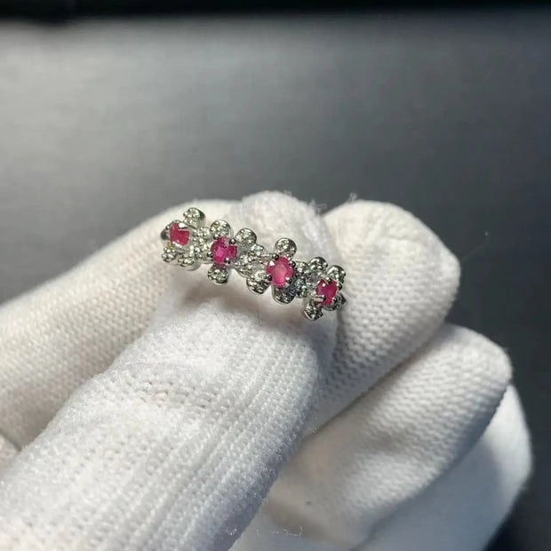 Natural Ruby Ring Adjustable  Ring