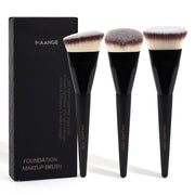 MAANGE 3pcs Professional Makeup Brush Set – Angle, Round & Flat Head Foundation Brushes with Box