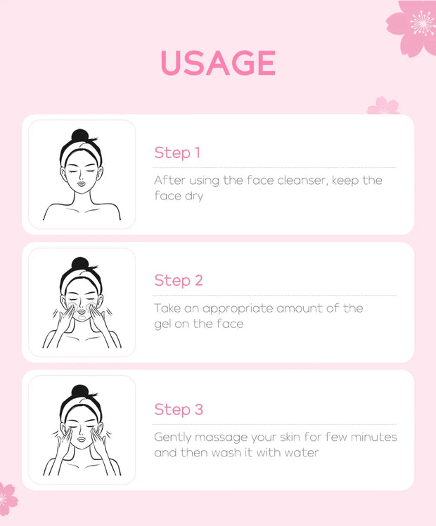 FENYI Sakura Exfoliating Gel – Deep Cleansing, Whitening & Moisturizing Facial Scrub