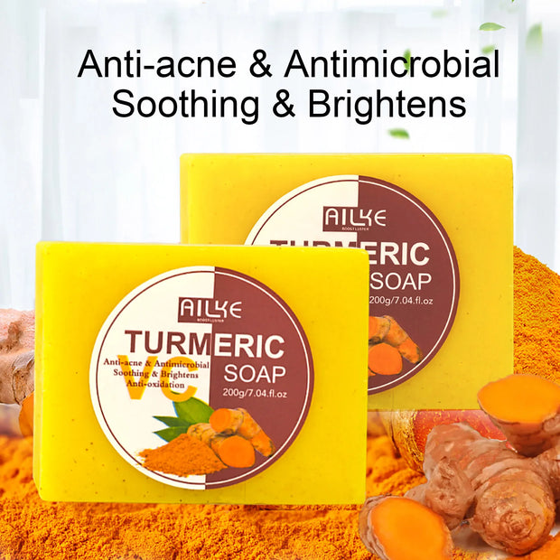 AILKE Turmeric Vitamin C Skin Care Set – Organic Anti-Acne, Whitening & Hydrating Korean Facial Products