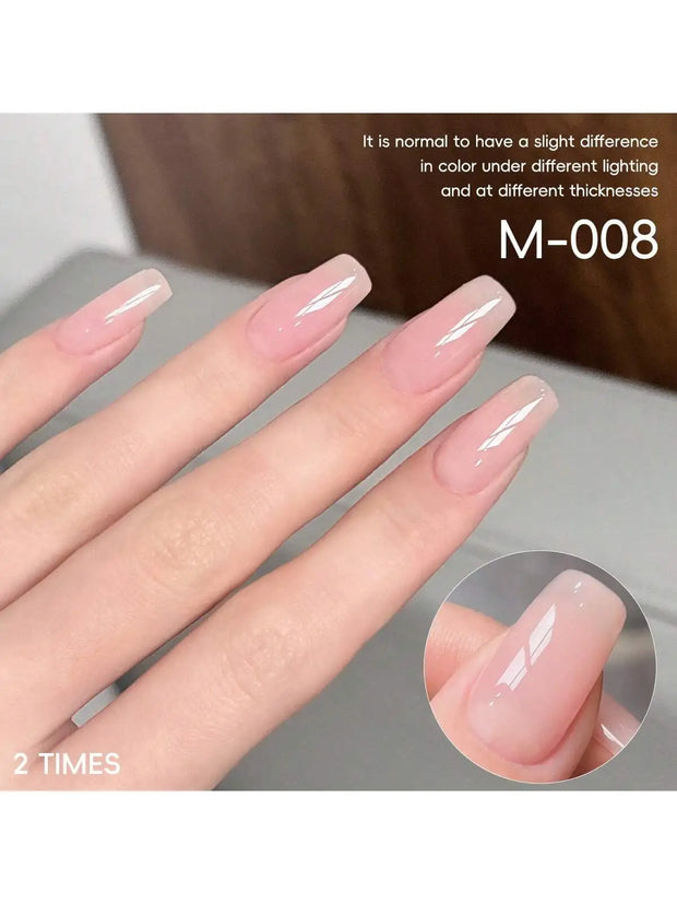 Nude Pink Gel Nail Polish Set – 4 Chic Shades for Natural, Elegant Manicures