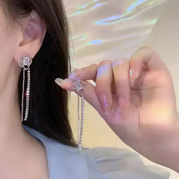 French Vintage Faux Pearl C-Design Earrings | Luxurious Drop Earrings for Women