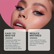 2-in-1 Eye Makeup Assistant Brushes & Eyeshadow Templates – Quick & Easy Eyeshadow Tool