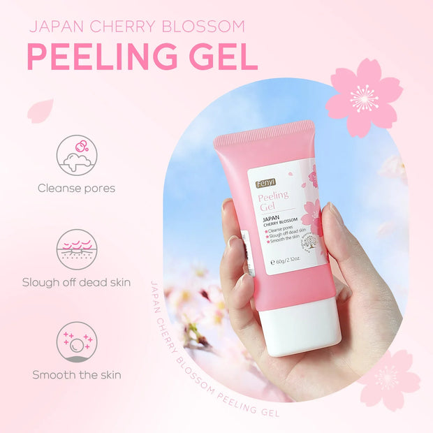 FENYI Sakura Exfoliating Gel – Deep Cleansing, Whitening & Moisturizing Facial Scrub