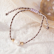 Colorful Rope Freshwater Pearl Bracelet – Adjustable Summer Trend Jewelry for Women