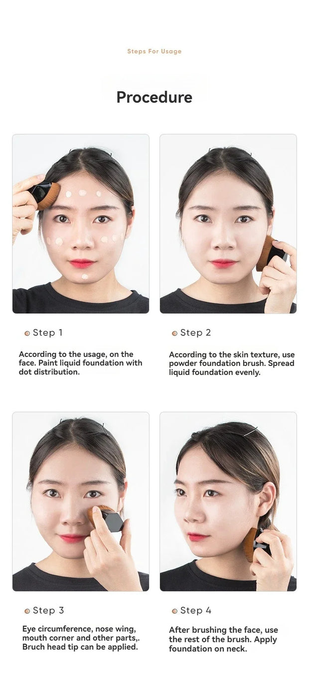 Magic Liquid Foundation & BB Cream Makeup Brush – Flawless, No-Trace Finish