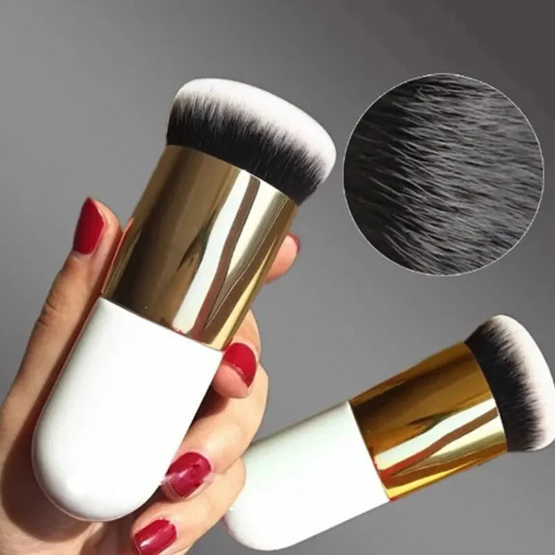 Luxury Mushroom Foundation Brush – Flawless BB Cream & Liquid Makeup Applicator with Ultra-Soft Fiber Bristles, Portable & Skin-Friendly