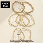 New Beaded Bracelets for Women – Handmade Charm Link Chain & Gold Color Beads