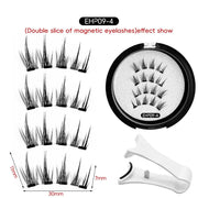 Magnetic Eyelashes Kit – 3D Natural Effect Reusable False Lashes with Tweezers