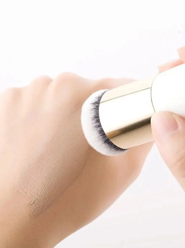 Luxury Mushroom Foundation Brush – Flawless BB Cream & Liquid Makeup Applicator with Ultra-Soft Fiber Bristles, Portable & Skin-Friendly