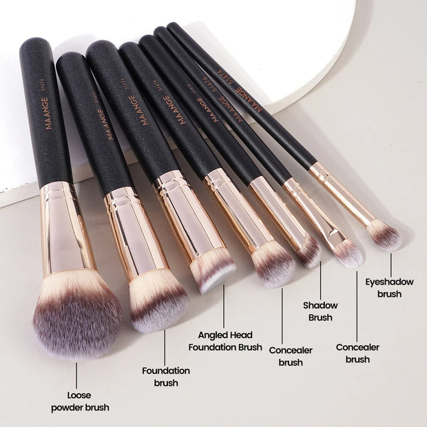 MAANGE 7-Piece Professional Makeup Brush Set – Flawless Application Every Time
