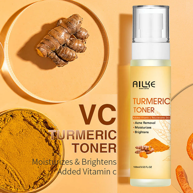 AILKE Turmeric Vitamin C Skin Care Set – Organic Anti-Acne, Whitening & Hydrating Korean Facial Products