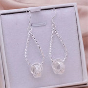 Elegant 925 sterling Silver Drop Earrings