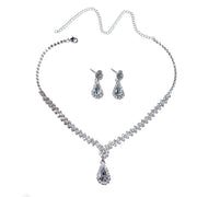 Bridal Rhinestone Jewelry Set – Necklace & Earrings