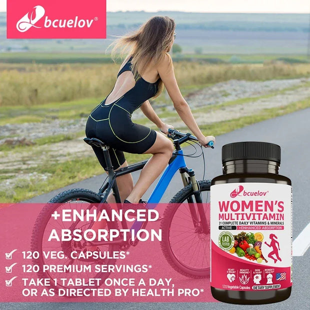 Women’s Multivitamin & Multimineral Supplement – Magnesium, Biotin, Calcium, Zinc & Selenium | Supports Joints, Skin & Nails