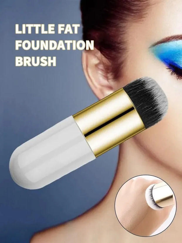 Luxury Mushroom Foundation Brush – Flawless BB Cream & Liquid Makeup Applicator with Ultra-Soft Fiber Bristles, Portable & Skin-Friendly