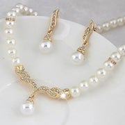 Elegant 2-Piece Bridal Jewelry Set – Necklace & Earrings