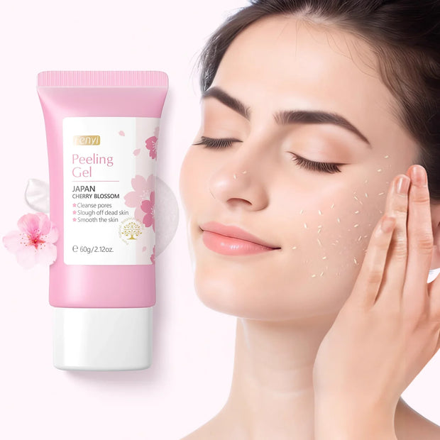FENYI Sakura Exfoliating Gel – Deep Cleansing, Whitening & Moisturizing Facial Scrub