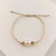 Colorful Rope Freshwater Pearl Bracelet – Adjustable Summer Trend Jewelry for Women