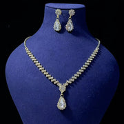 Bridal Rhinestone Jewelry Set – Necklace & Earrings